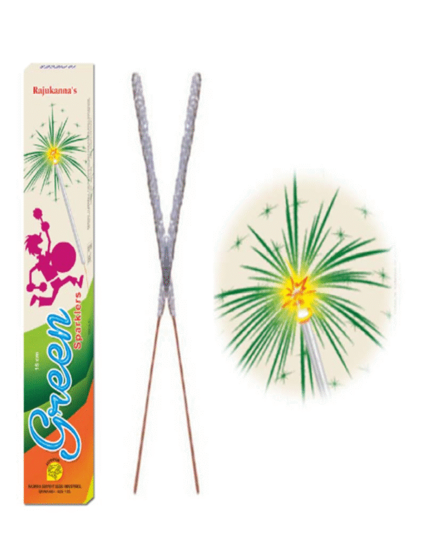 30 CM Green Sparklers | 1 Box | 5 Pcs